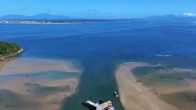 Sequência é de fotos tirada do Farol das encantadas do trapiche das encantadas do lanço do campo da bacia da sereia e da Prainha de encantadas Todas e